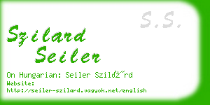 szilard seiler business card